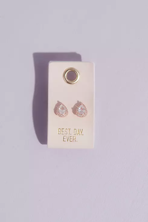 Best Day Ever Teardrop Stud Earrings Image 1