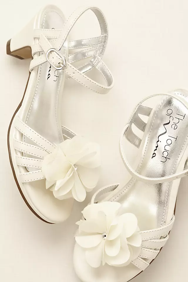 Touch of Nina Flower Girl Sandal with Flowers Image 4