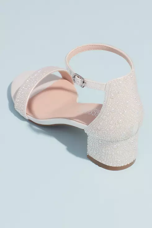 Allover Iridescent Pearl Low Block Heel Sandals Image 2