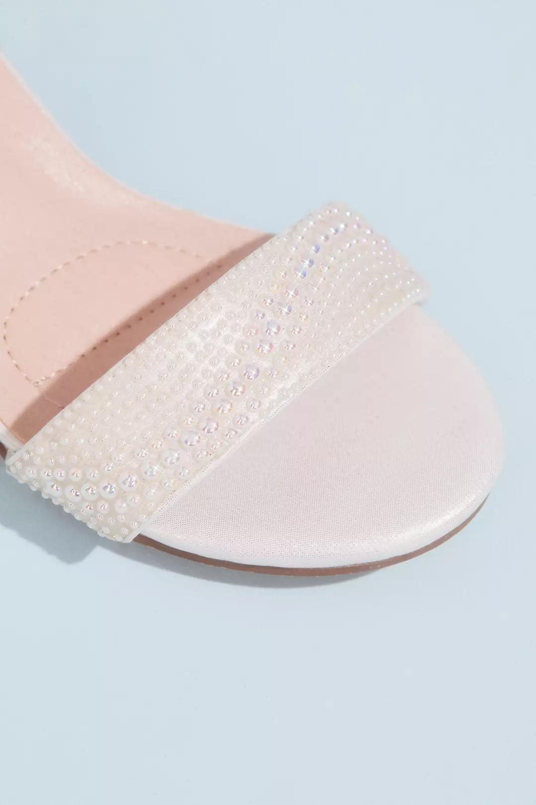 Girls Low Block Sandals with Embellished Straps | David's Bridal