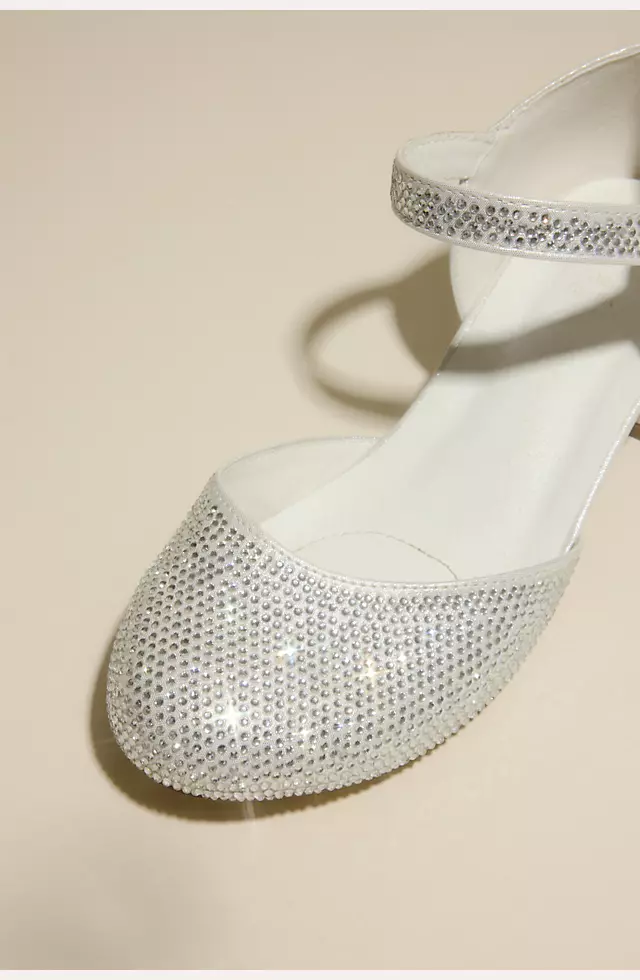 Allover Crystal Mary Jane Flower Girl Shoes Image 3
