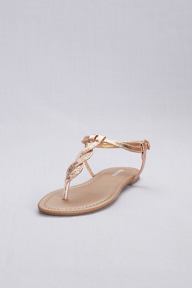 Twisted T-Strap Sandals Image 1