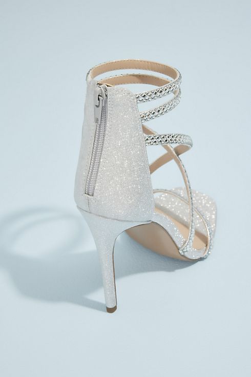 Strappy Baguette Crystal Strap Stiletto Heels Image 2