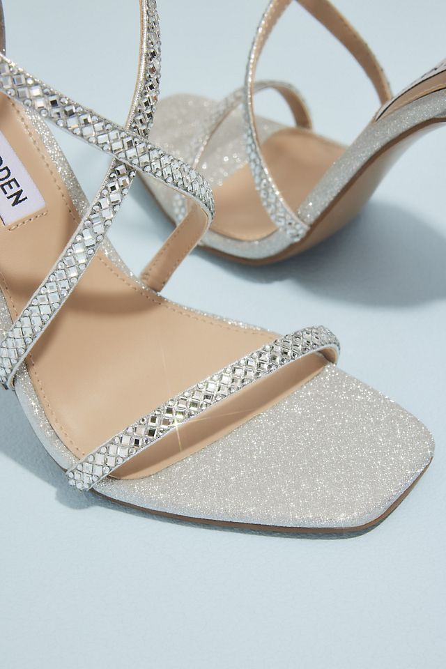 Strappy Baguette Crystal Strap Stiletto Heels Image 3