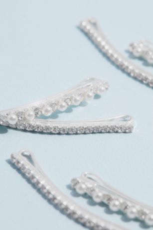 Crystal and Pearl Bobby Pin Six Pack