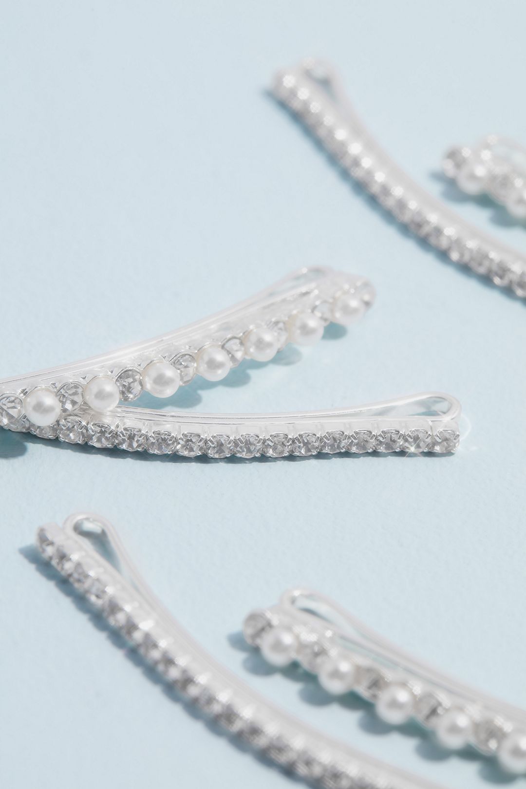 Crystal and Pearl Bobby Pin Six Pack Image