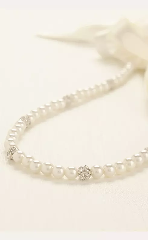 Pearl Headband with Crystal Rondelle Beads Image 2