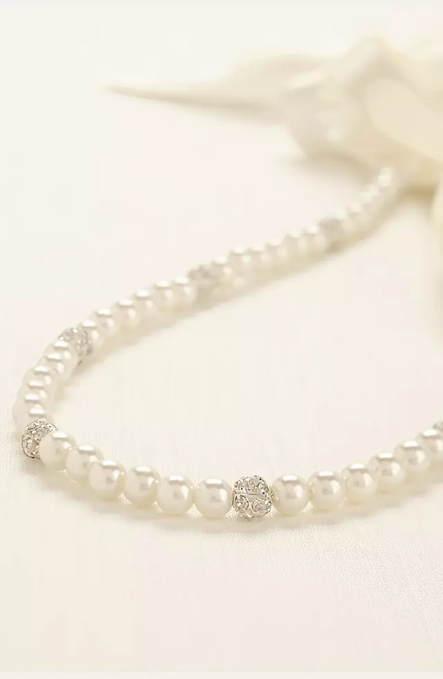 Pearl Headband with Crystal Rondelle Beads Image 2