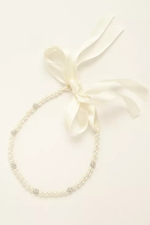 Pearl Headband with Crystal Rondelle Beads Image 1