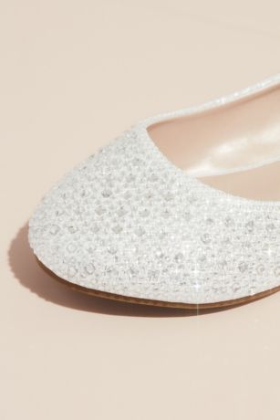 glitter flats with ankle strap