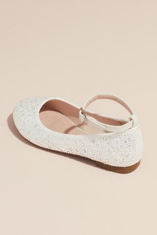 glitter flats with ankle strap