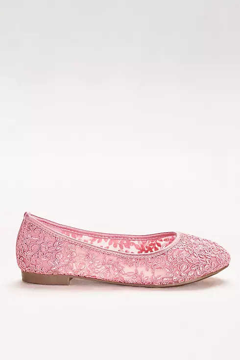 Girls Corded Lace Ballet Flats Image 3