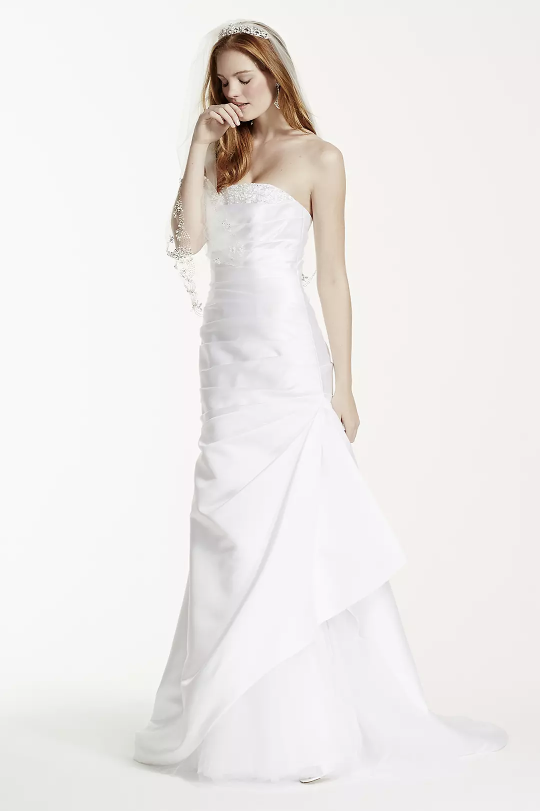 Strapless Trumpet Gown with Beaded Detail Image