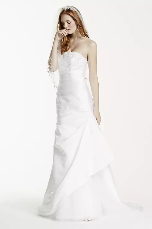 As-Is Strapless Trumpet Wedding Dress with Beading Image 1