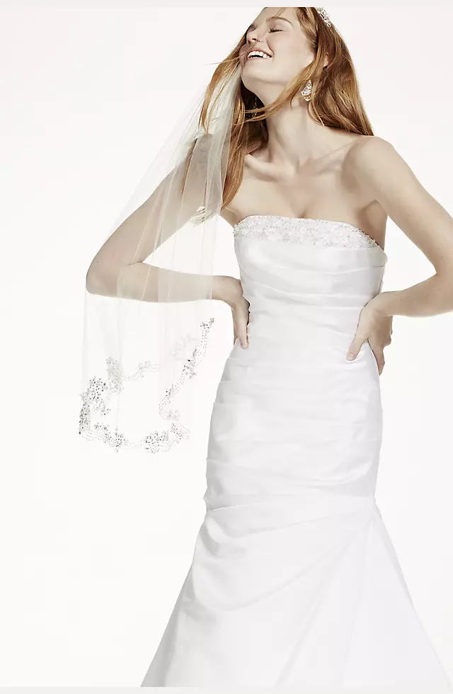 Strapless Trumpet Wedding Dress with Beading Image 5