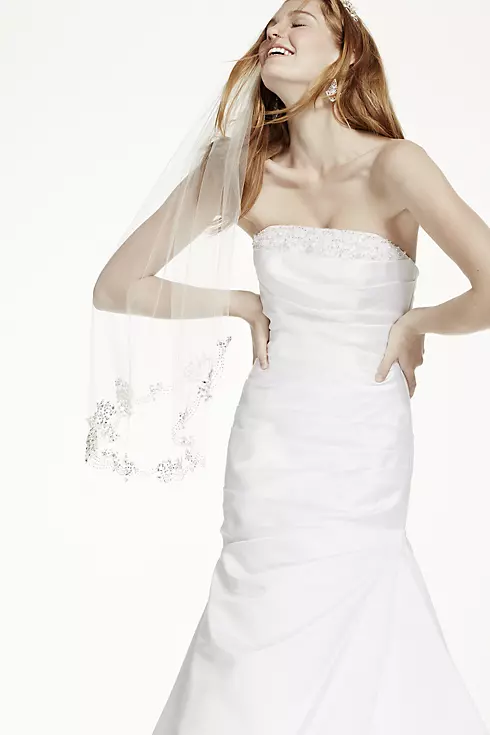 Strapless Trumpet Wedding Dress with Beading Image 5