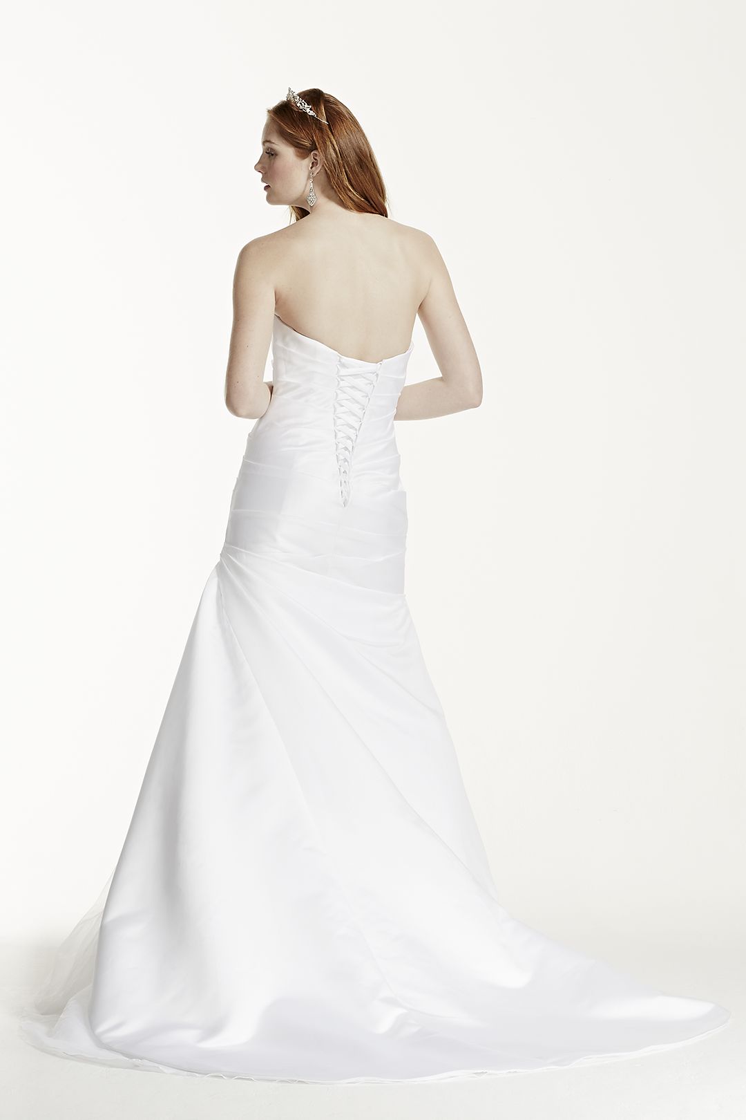 As-Is Strapless Trumpet Wedding Dress with Beading Image 4