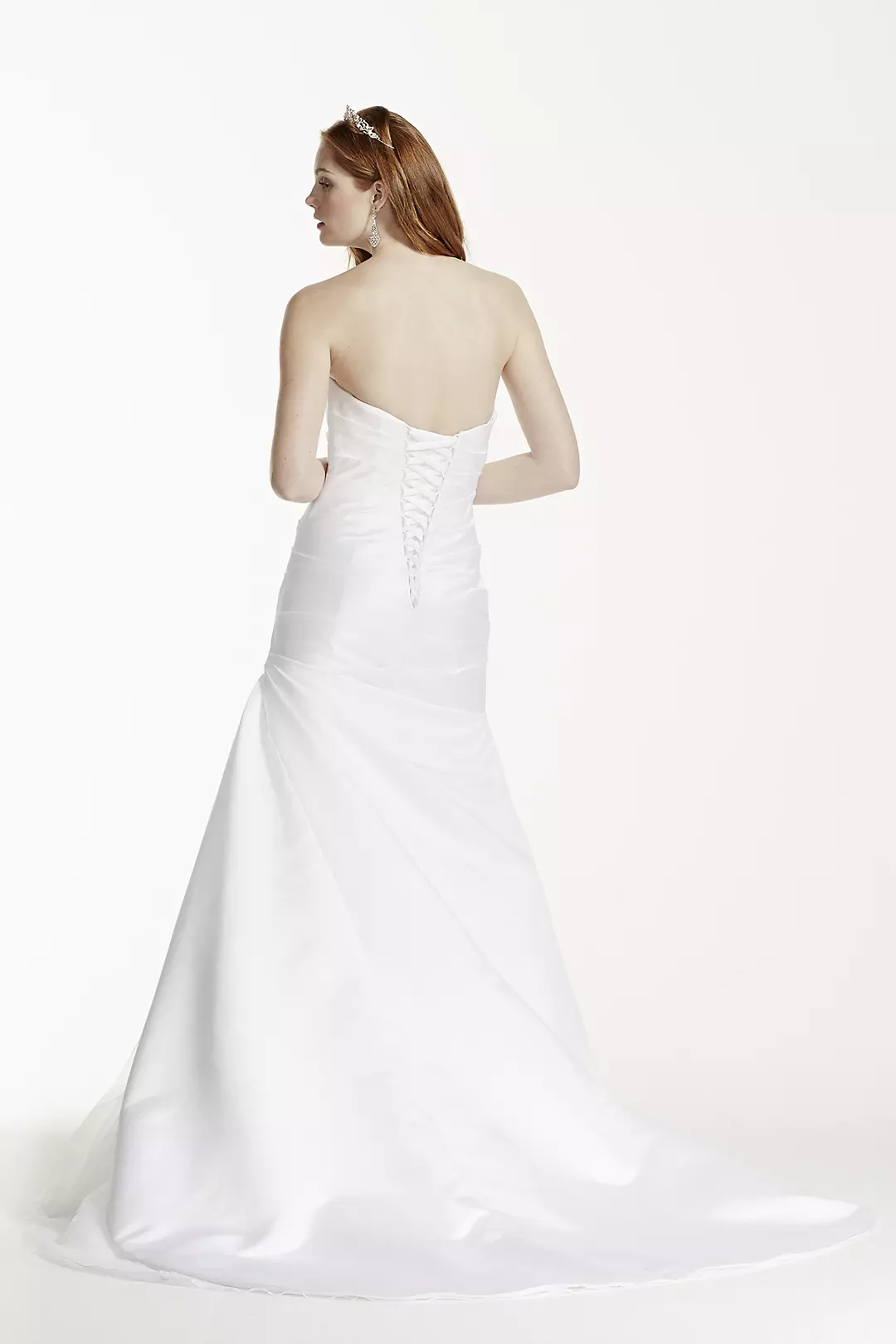 As-Is Strapless Trumpet Wedding Dress with Beading Image 2