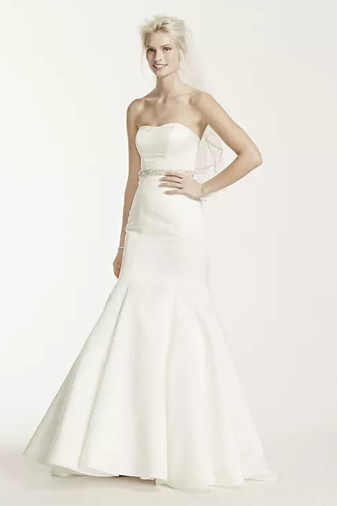 As-Is Petite Trumpet Wedding Dress with Seam Image 1