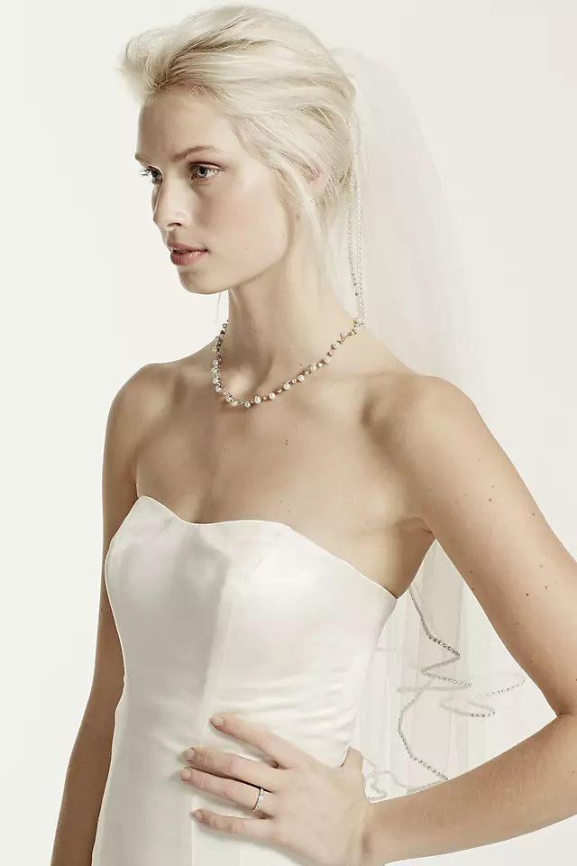 As-Is Petite Trumpet Wedding Dress with Seam Image 5