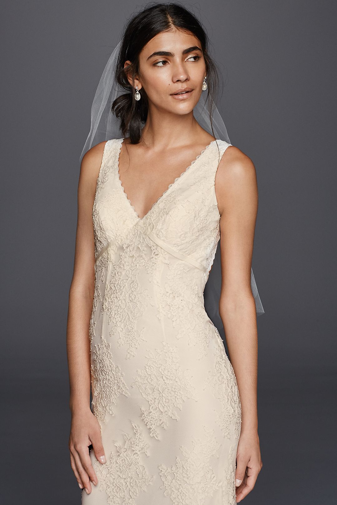 As-Is Floral Lace V-Neck Wedding Dress  Image 3