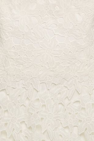 Floral Cutout Lace Tea Length Wedding Dress | David's Bridal