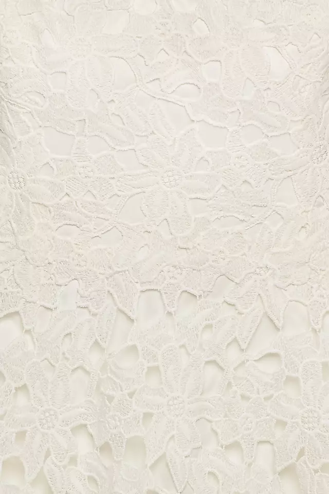 As-Is Floral Cutout Lace Tea Length Wedding Dress Image 4