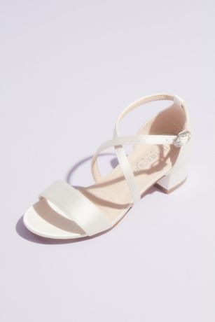 big girls white sandals