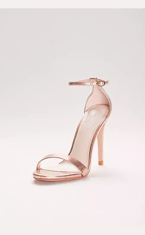 Patent High Heel Sandals with Ankle Strap Image 1