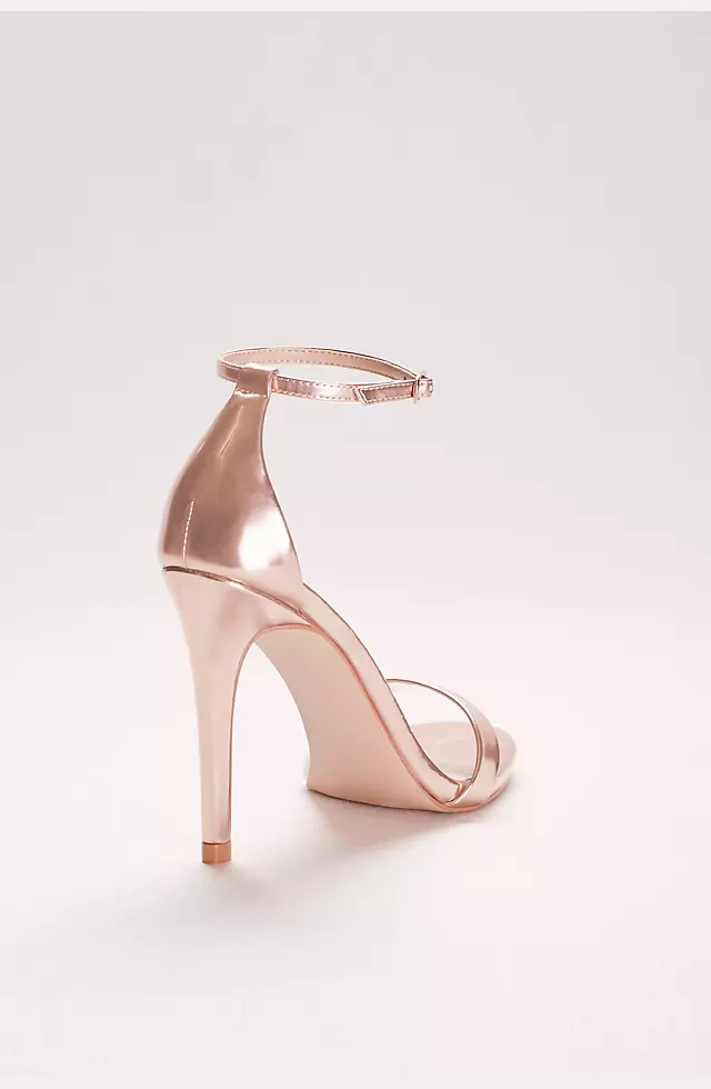 Patent High Heel Sandals with Ankle Strap Image 2