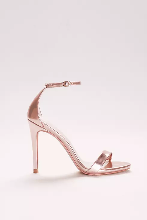 Patent High Heel Sandals with Ankle Strap Image 3