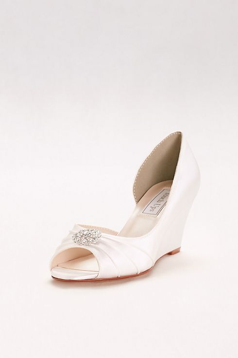 Dyeable D'Orsay Wedges with Crystal Accents Image