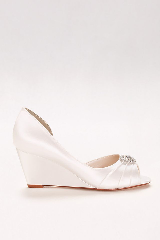 Dyeable D'Orsay Wedges with Crystal Accents Image 5