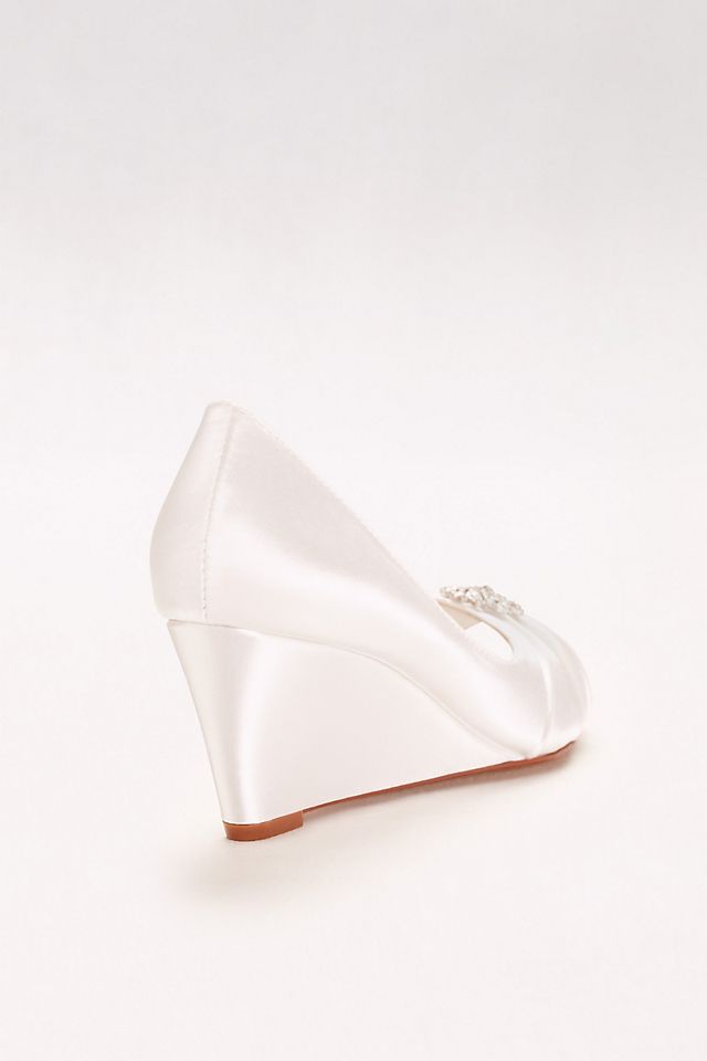 Dyeable D'Orsay Wedges with Crystal Accents Image 5