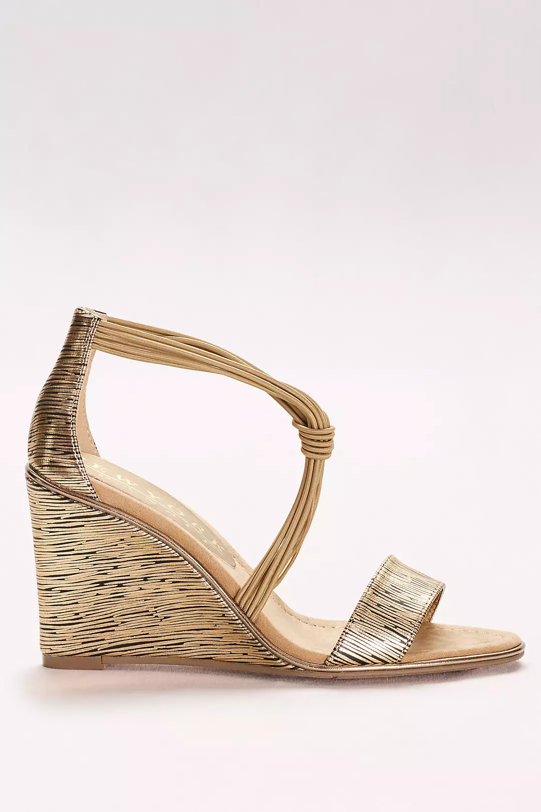 Textured Wedges with Knotted Elastic Straps   Image 3