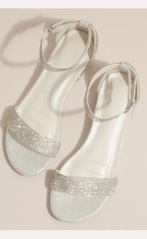 Crystal Strappy Flat Sandals Image 4