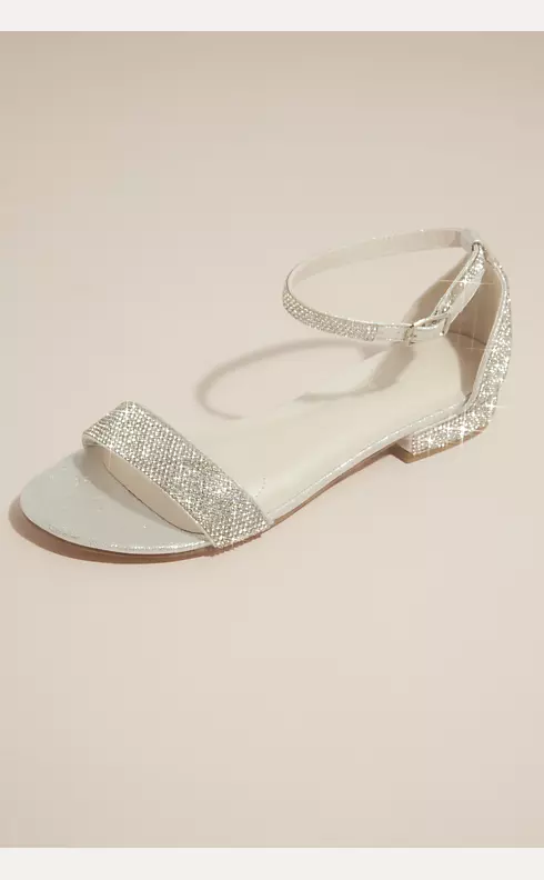 Crystal Strappy Flat Sandals | David's Bridal