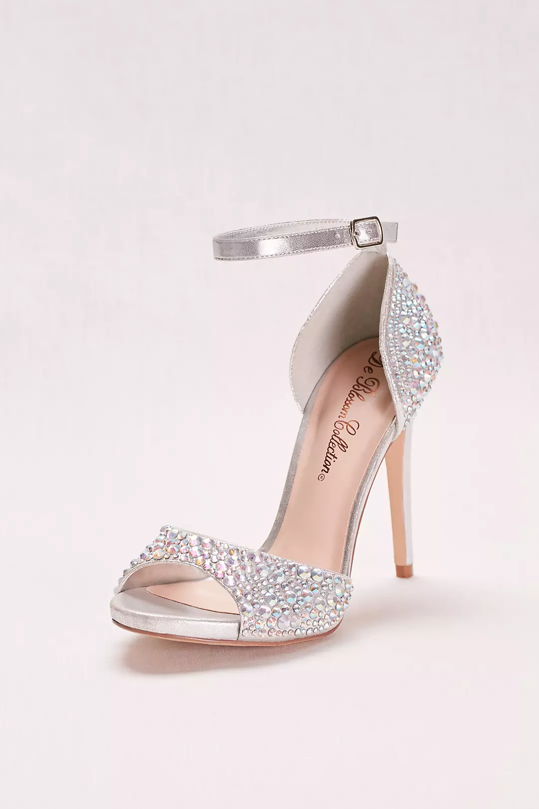 Crystal Peep Toe High Heel with Ankle Strap Image