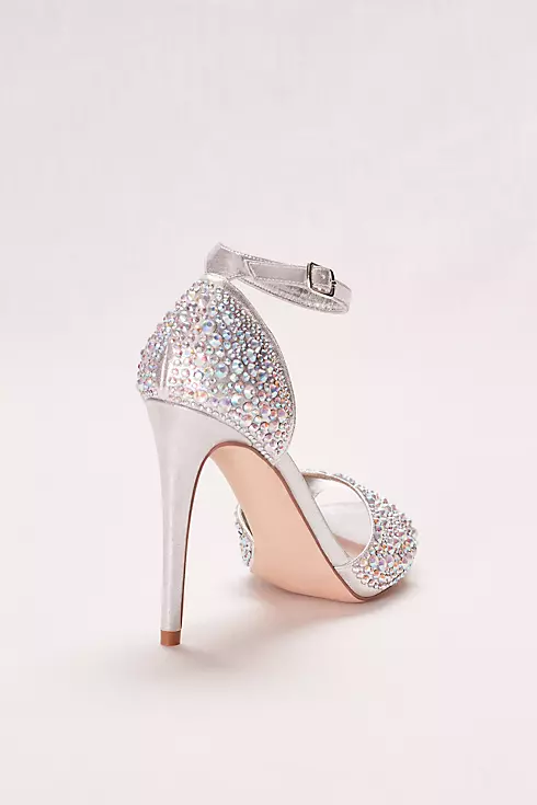 Crystal Peep Toe High Heel with Ankle Strap Image 2
