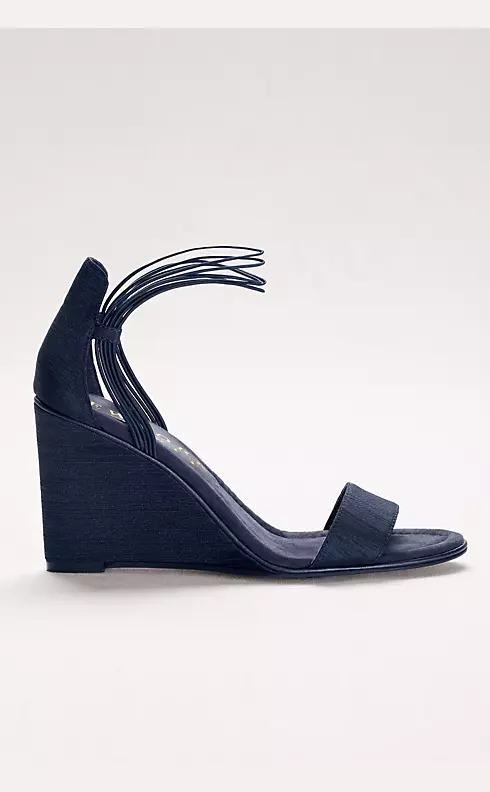 Textured Wedges with Elastic Ankle Straps   Image 3