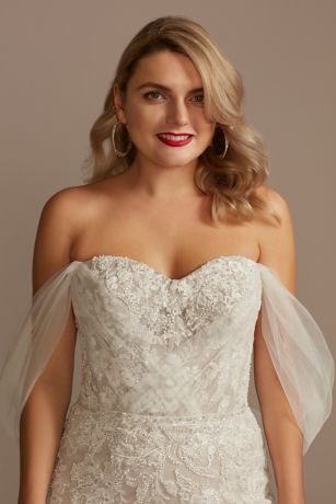 david's bridal detachable train
