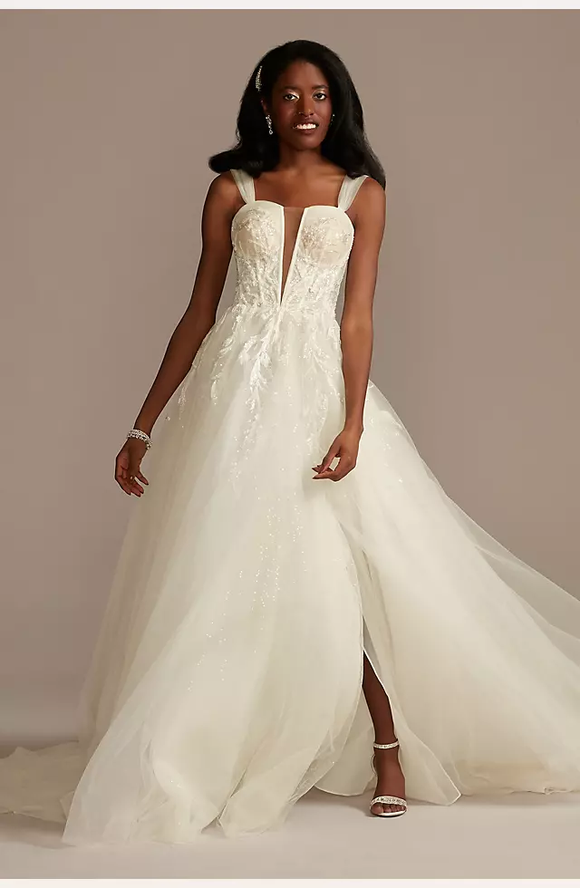 As Is Removable Straps Tulle Wedding Dress