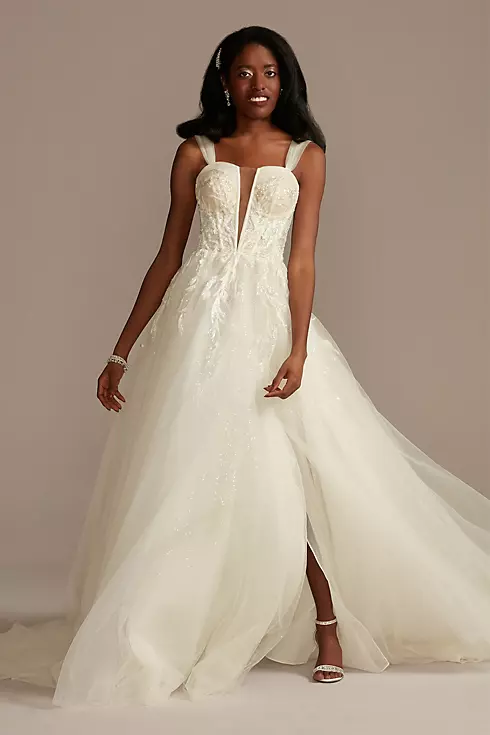 As Is Removable Straps Tulle Wedding Dress Image 1