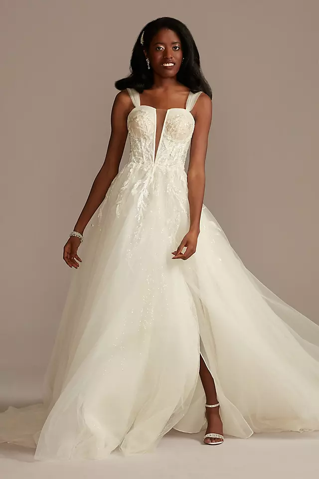 As Is Removable Straps Tulle Wedding Dress Image