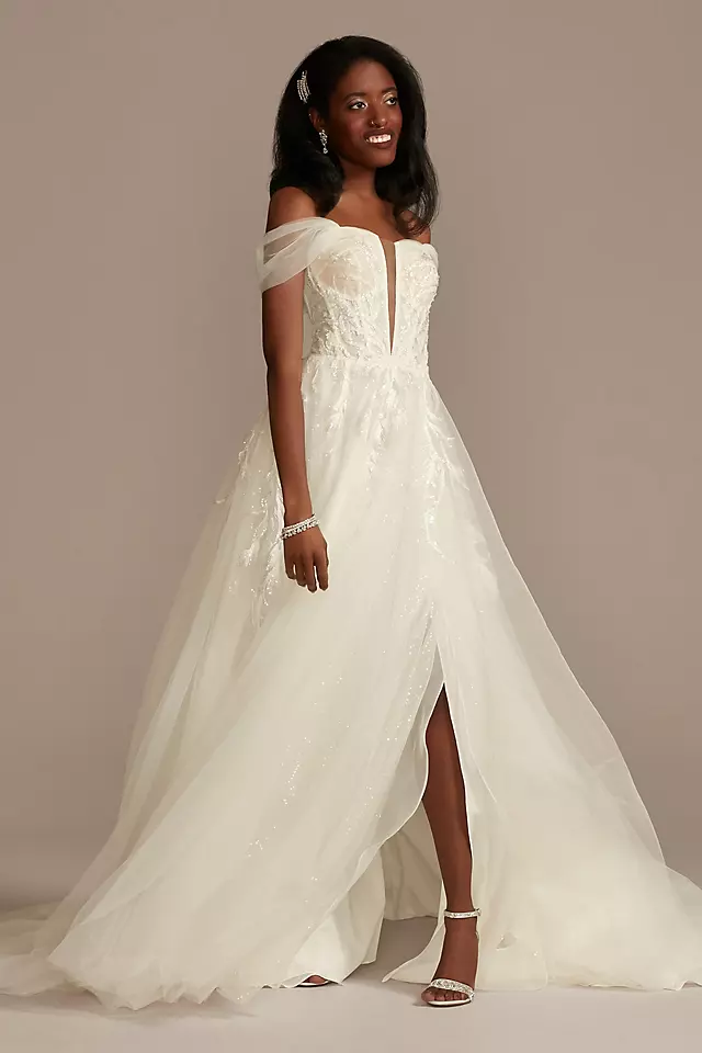As Is Removable Straps Tulle Wedding Dress Image 2