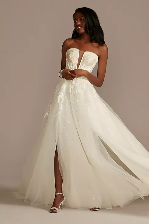 As Is Removable Straps Tulle Wedding Dress Image 3