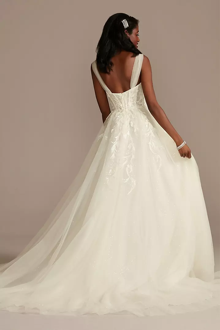 As Is Removable Straps Tulle Petite Wedding Dress | David's As Is Removable Straps Tulle Petite Wedding Dress | David's