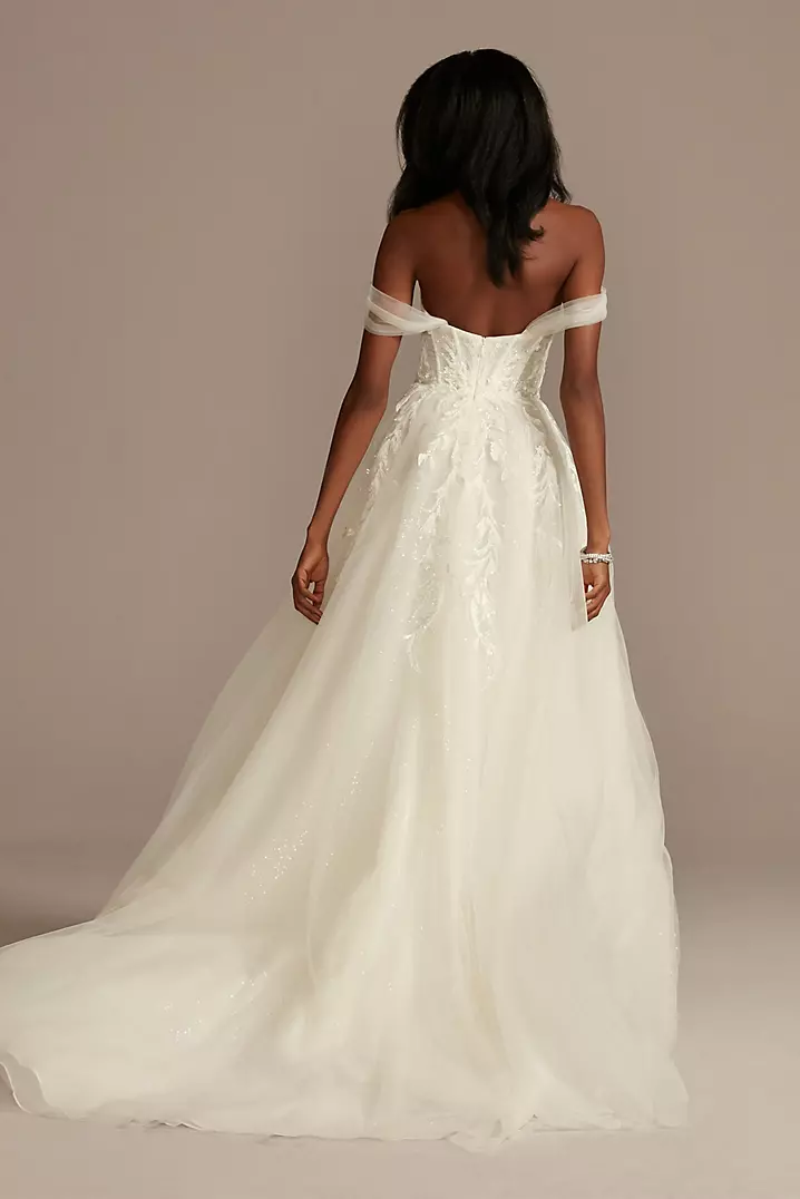 As Is Removable Straps Tulle Petite Wedding Dress | David's As Is Removable Straps Tulle Petite Wedding Dress | David's
