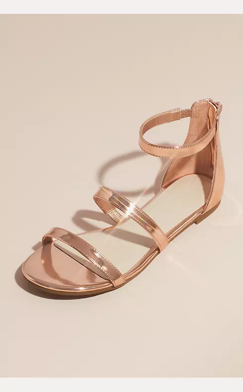 Patent Clear Strap Sandals with Adjustable Buckle Image 1