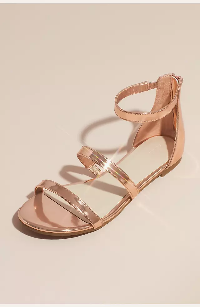 Patent Clear Strap Sandals with Adjustable Buckle Image